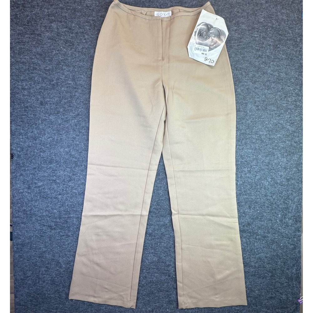Vintage XOXO Dress Pants Women Size 9 Tan Made in USA Straight Leg Officewear‎